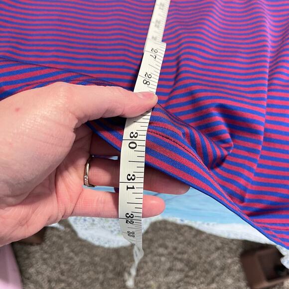 Peter Millar Summer Comfort performance golf polo in striped print men's size XL - Picture 8 of 8